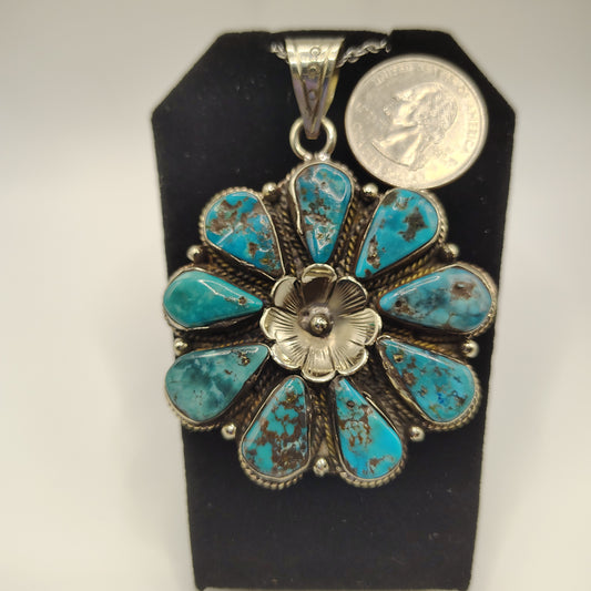 Handmade Turquoise Flower