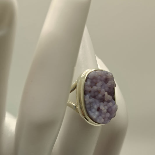Grape Agate Ring size 9 sterling