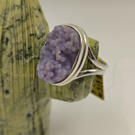 Grape Agate Ring size 9 sterling